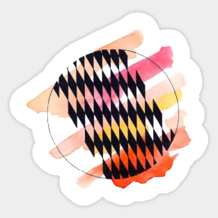 Checkered Watercolor Sticker